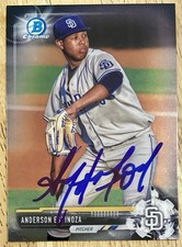 Anderson Espinoza Autographed 2017 Bowman Chrome Prospects