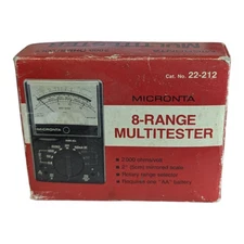 Vintage NOS Micronta 8 Range Multitester No. 22-212 2000 OHMS/Volt with Manual Z