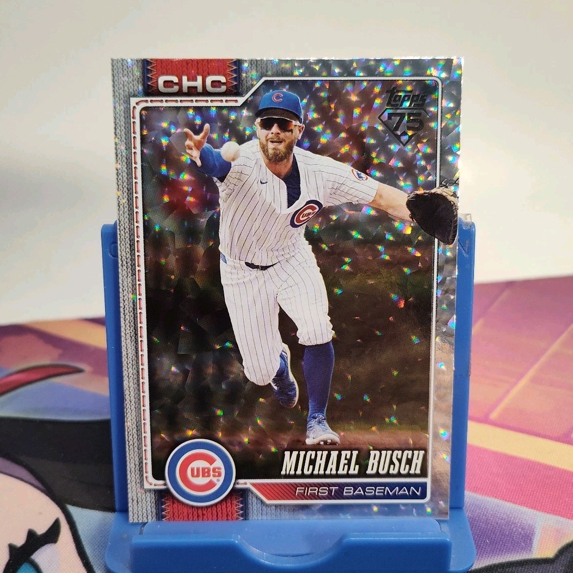 2026 Topps Series One Michael Busch #348 Crackle Foil Chicago Cubs