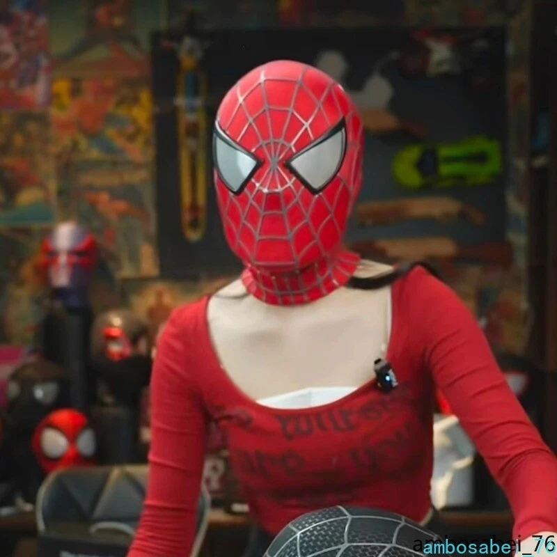 Gorros 3D Usables para Adultos EE. UU. Spot Spiderman Tobey Maguire Capucha Máscara Roja/BL Regalo Foto 4 de 4