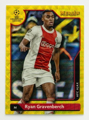 2021-22 Topps Merlin UEFA Club Competitions Ryan Gravenberch /225 Yellow Wave