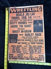 Replica Wrestling Event Poster CWA Andre Giant Harley Race Dusty Rhodes 11x16
