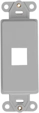 Leviton 41641-GY QuickPort Decora Insert, 1-Port, 1 Count (Pack of 1), Grey 