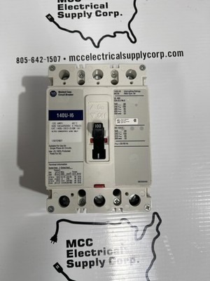 ALLEN BRADLEY 140U-16C3-D10-M (A) CIRCUIT BREAKER 100 AMP 3 POLE
