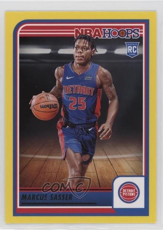 2023-24 Panini NBA Hoops Rookies Yellow Marcus Sasser #260 0u3