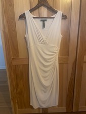 Ralph Lauren white dress size 4, bra strap snaps