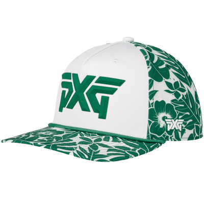 PXG ALOHA 5 PANEL CURVED BILL GOLF CAP / PREMIUM GOLF CAP / WEISS / MODELL 2026