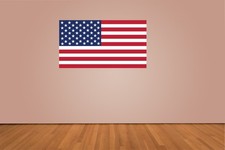 American Flag Logo Indoor Wall Vinyl Decal Sticker 5" - 52"