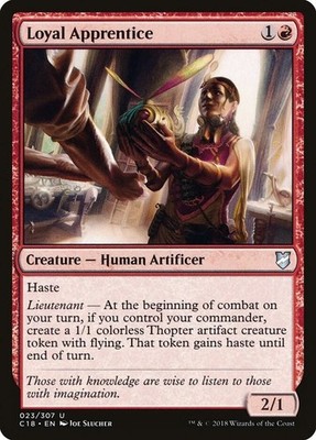 Loyal Apprentice 23 Uncommon Commander 2018 Magic: The Gathering Lightly Played