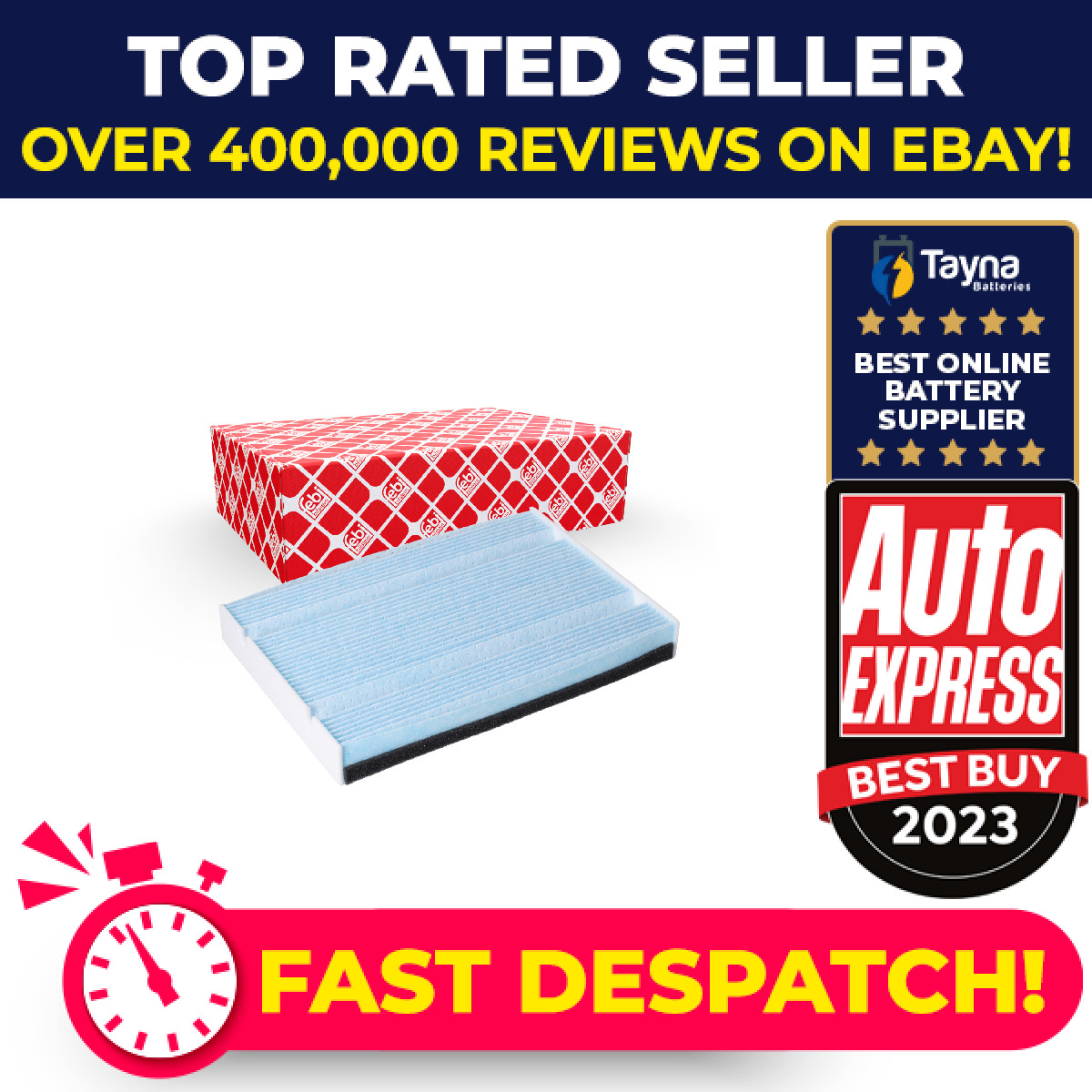 Pollen / Cabin Filter fits MERCEDES SPRINTER 907, 910, B907 2.0D 2.2D 3.0D Febi