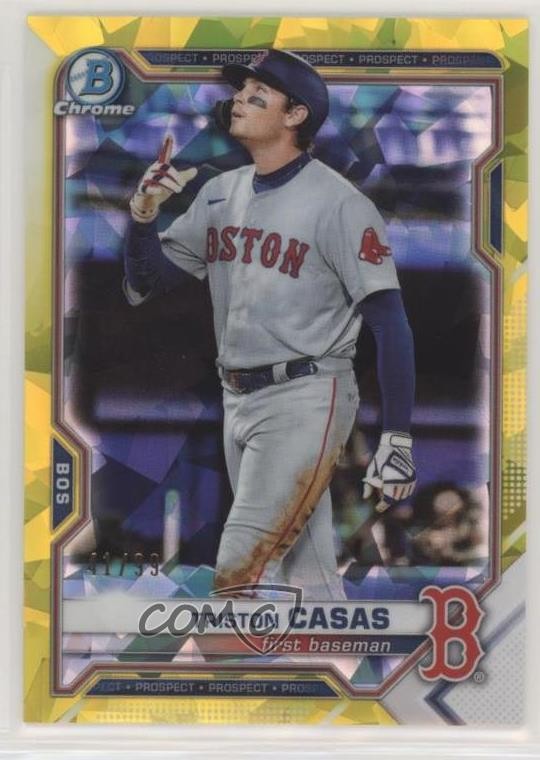 2021 Bowman Chrome Draft Sapphire Yellow 41/99 Triston Casas #BDC-173 uk2
