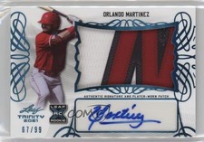 2021 Leaf Trinity Patch Platinum 67/99 Orlando Martinez #PA-OM2 Patch Auto 0za0