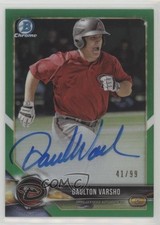 2018 Bowman Chrome Prospect Green Refractor 41/99 Daulton Varsho Auto 0g4