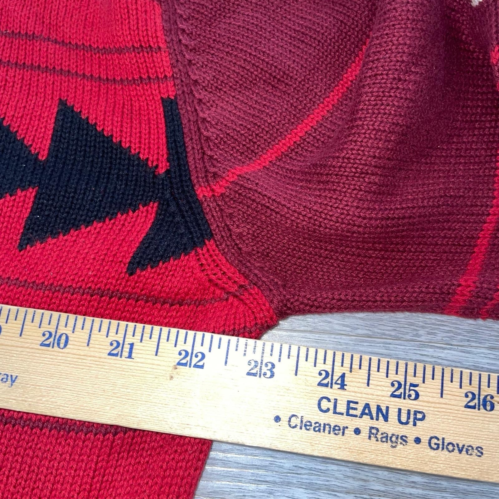 Pendleton Cardigan Sweater Aztec Southwestern Red… - image 6