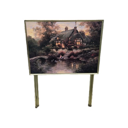 TV Trays Christa Kieffer VTG RETRO Metal Folding 23" X 20.5" X 15" Tables Stand - Picture 3 of 24