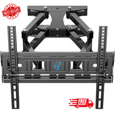Full Motion TV Wall Mount for 26-65 Inch Flat/Curved Screens, Tilt  Swivel with