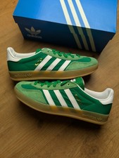 Adidas Gazelle Indoor Nylon Green + White UK 5.5 : IE6605 :