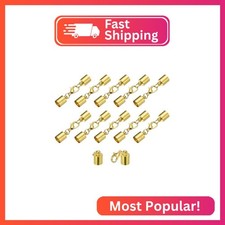 uxcell 10Sets 7mm Leather Cord End Caps with Lobster Claw Clasps, Barrel Termina