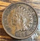 New Listing1888 Indian Cent Nice Original XF/AU CHRC