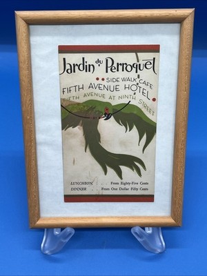 Postcard Art Nouveau 5th Avenue Hotel New York City, JARDIN Du PERROQUET CAFE