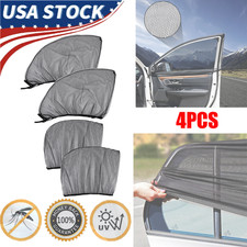 2/4Pcs Car Front Rear Window Mosquito Net Sun Shade UV Protection Mesh for Sedan