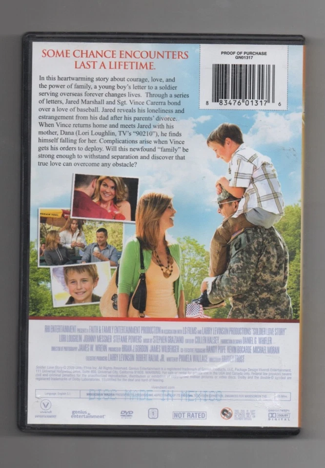 Soldier Love Story ~ Lori Loughlin / Stefanie Powers~ **Hallmark Movie R1 DVD** - Image 2 of 2