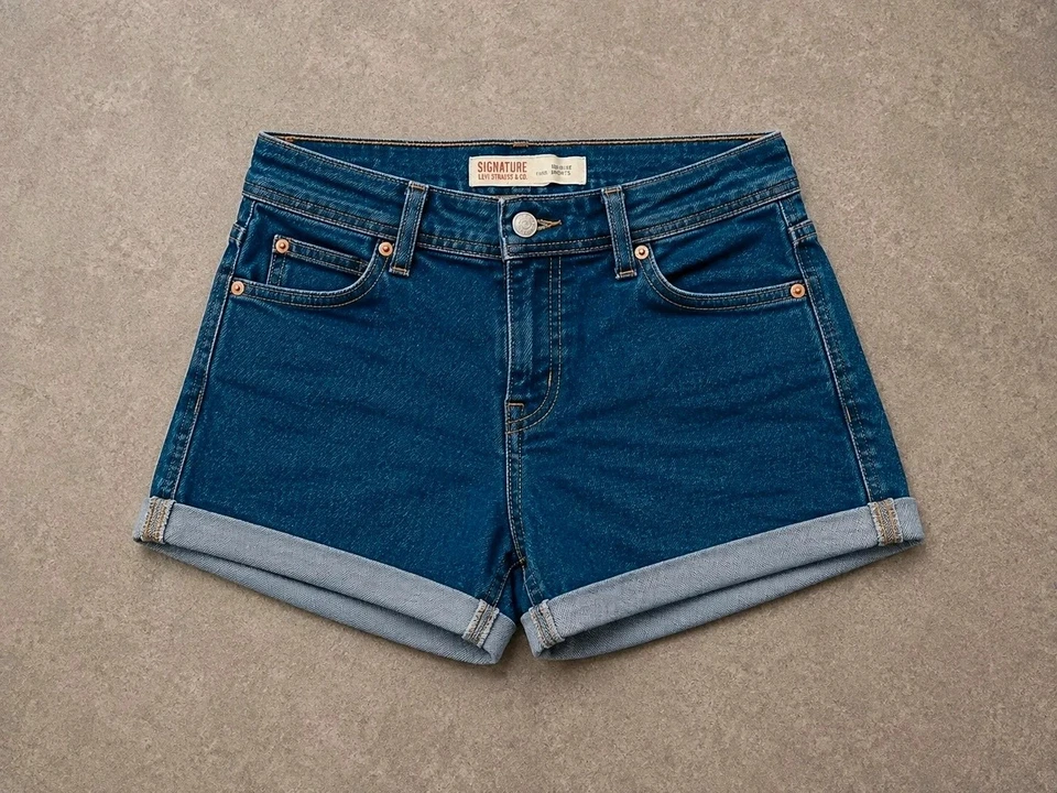 Short en jean bleu Signature by Levi Strauss & Co - Taille 32 34 (W25) #546 - Photo 2/4