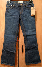 Ruff Hewn Girls Blue Denim Jeans, Size 10, Adjustable Waist, 25" Inseam - NWT