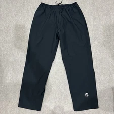 FootJoy DryJoys Hydrolite Rain Pants Men's XL Black Zip Ankle Elastic Waist READ