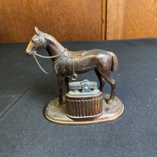 Vtg Decorative Lighter Cigarette Old Table Horse Unique Equestrian Retro Desk