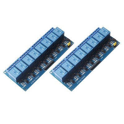 DEVMO 8 Channel DC 5V Relay Module Board, (2PACK) Electrical Equipments 2 PCS 