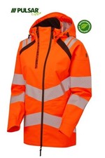 PULSAR® LIFE fully sustainable recycled orange men's waterproof shell jacket