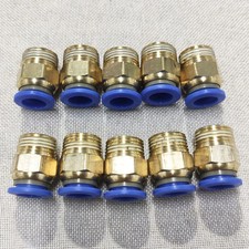 10 Pcs, Pneumatic 10mm OD Tube x 3/8" NPT Male Connector Push Connect Fitting