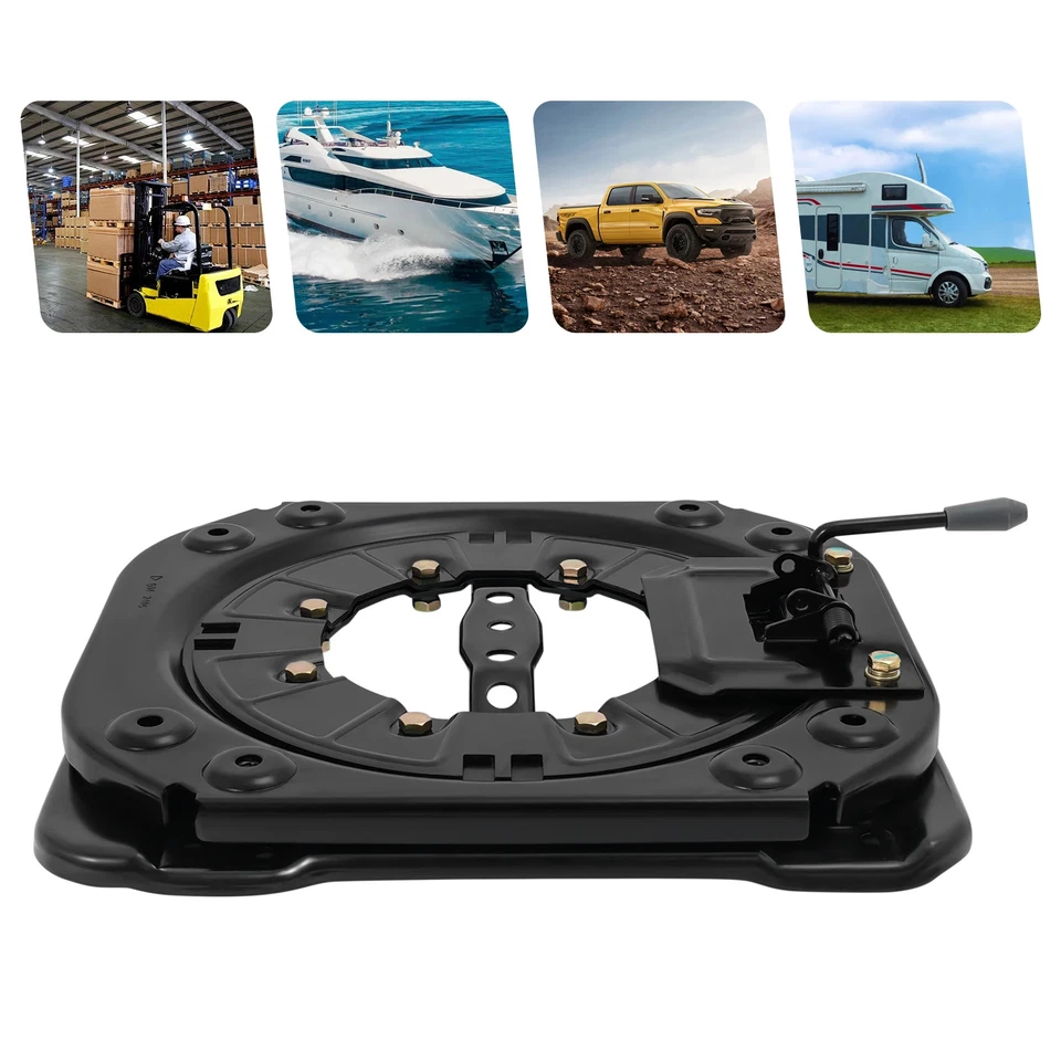 New Seat Swivel Base with Handle Steel Plate Caravan Swivel Seat Base Load 130kg - Image 3 of 4