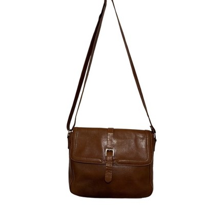 Ashwood Brown Genuine Leather Crossbody/Shoulder Bag Flap Buckle Closure