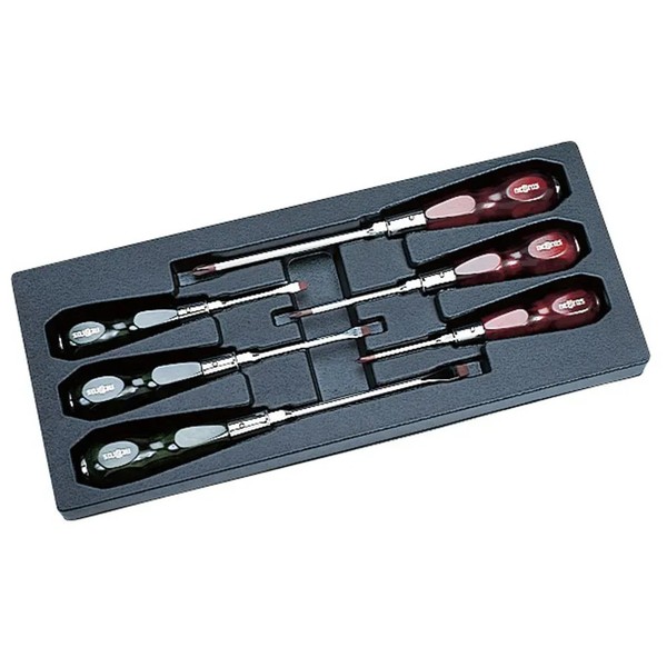 Japan Neu Kyoto Werkzeug Holzgriff Schraubendreher-Set NTD306 6-Teilig-image