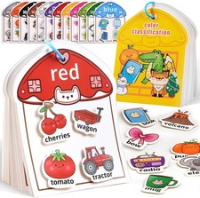 Montessori Busy Book Color Sorting Toys for Toddlers 2-4, Educational Preschool