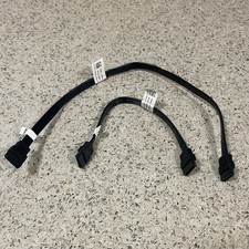 Lot of 2 SATA Serial ATA HDD Cables 6 Inch and 12 Inch Black