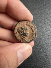Antike R&ouml;mische Provinz M&uuml;nze &ndash; Elagabalus &ndash; Adler mit Kranz &ndash; AE &ndash; 1069