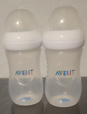Philips Avent Natural Wide Neck Baby Bottles Clear 9oz set of 2 
