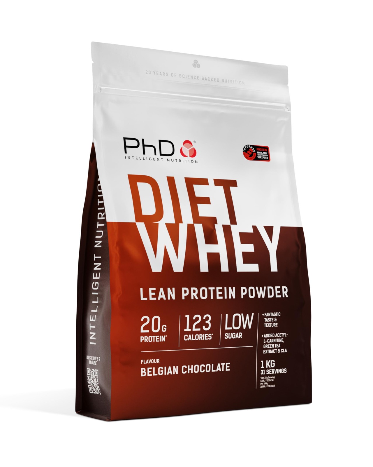 PhD Nutrition Diet Whey Lean Protein Powder, Belgian Chocolate, 1 Kg, 1Kg - Image 2