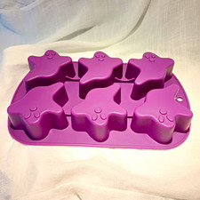Halloween Ghost Mold Silicone Baking Mould Tray, 6 Cavity Non-Stick ,