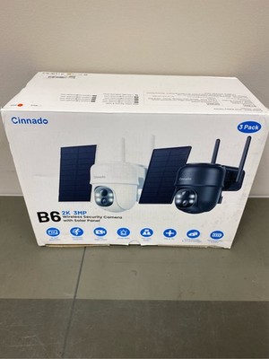 Cinnado 2K Cameras for Home Security-2.4G WiFi Outdoor Camera Wireless Solar/B 3