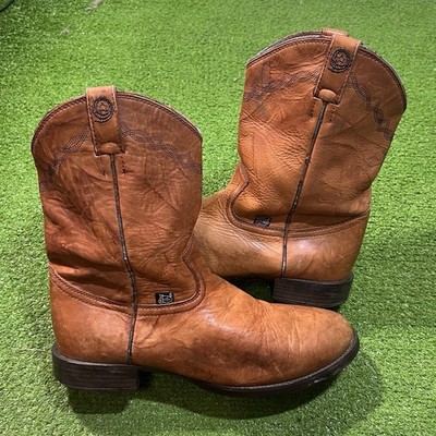 Justin Roper Boots 10 EE X-Wide George Strait Collection Cowboy Brown Leather