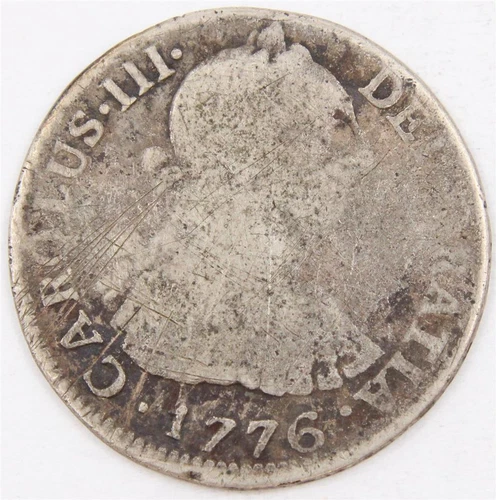 1776 Peru 2 Reales silver coin Lima MJ KM#76 circulated