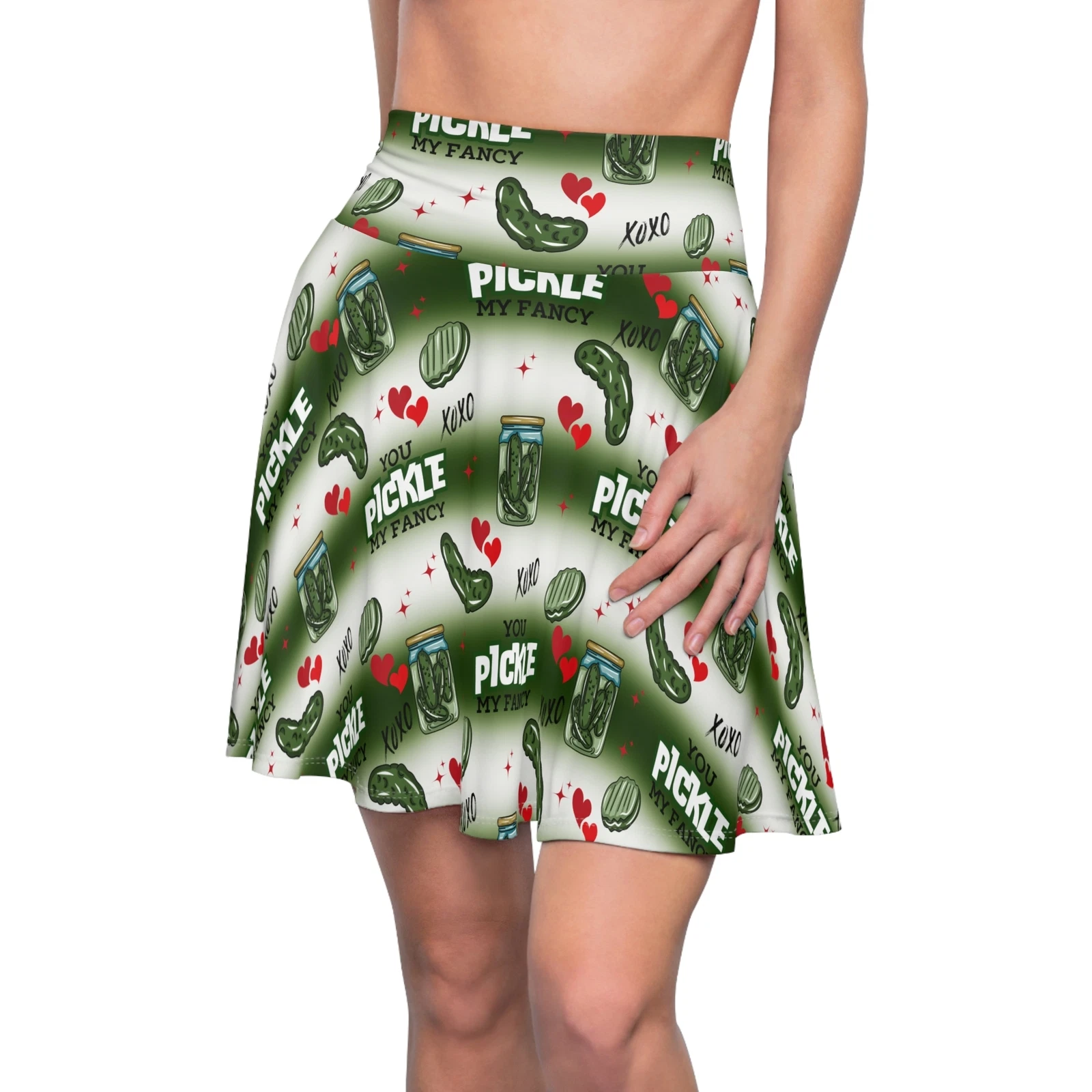 You Pickle My Fancy Women's Skater Skirt, Gift for Her