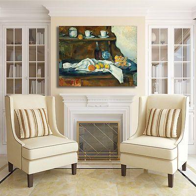 Reproduction Tableau Cezanne - Il Buffet - Impression Sur Toile Avec Cadre - Fabriqué En Italie