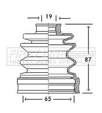 FIRST LINE Front Inner CV Boot Kit for Daihatsu Sirion 4trak 1.3 (06/00-03/05)