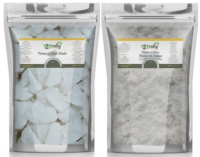 Poudre De Pierre D'Alun Brute 100% Naturelle - 40g - Déodorant Naturel - Fabriqué Au Maroc