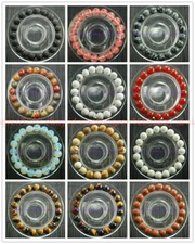 Wholesale 8mm Multicolor Round Gemstone Beads Stretch Bracelet 7.5''